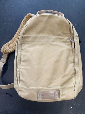 Young Living Tan Canvas Daypack Backpack
